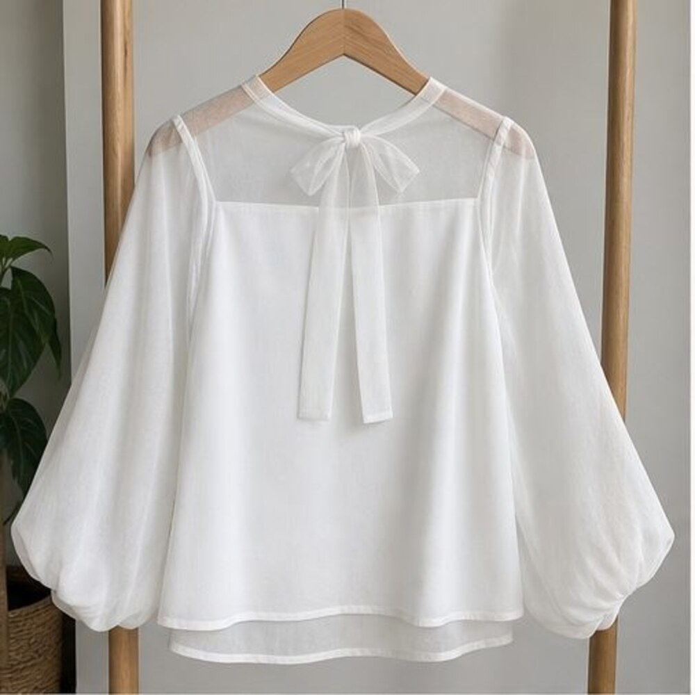 White Button Blouse